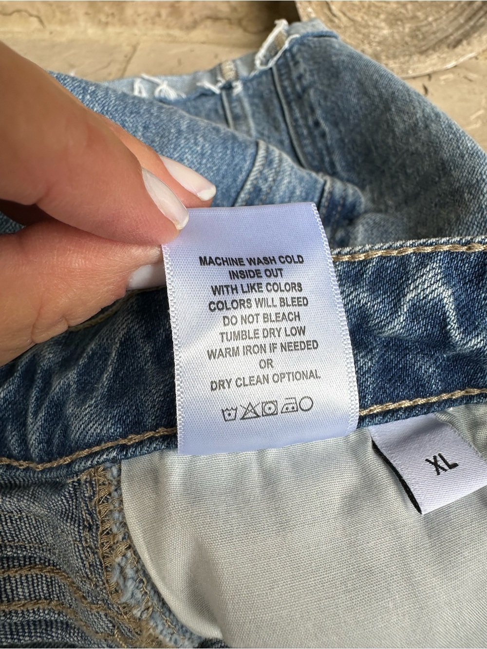 Women's Blue Denim Jean Shorts - Picture 4 of 5